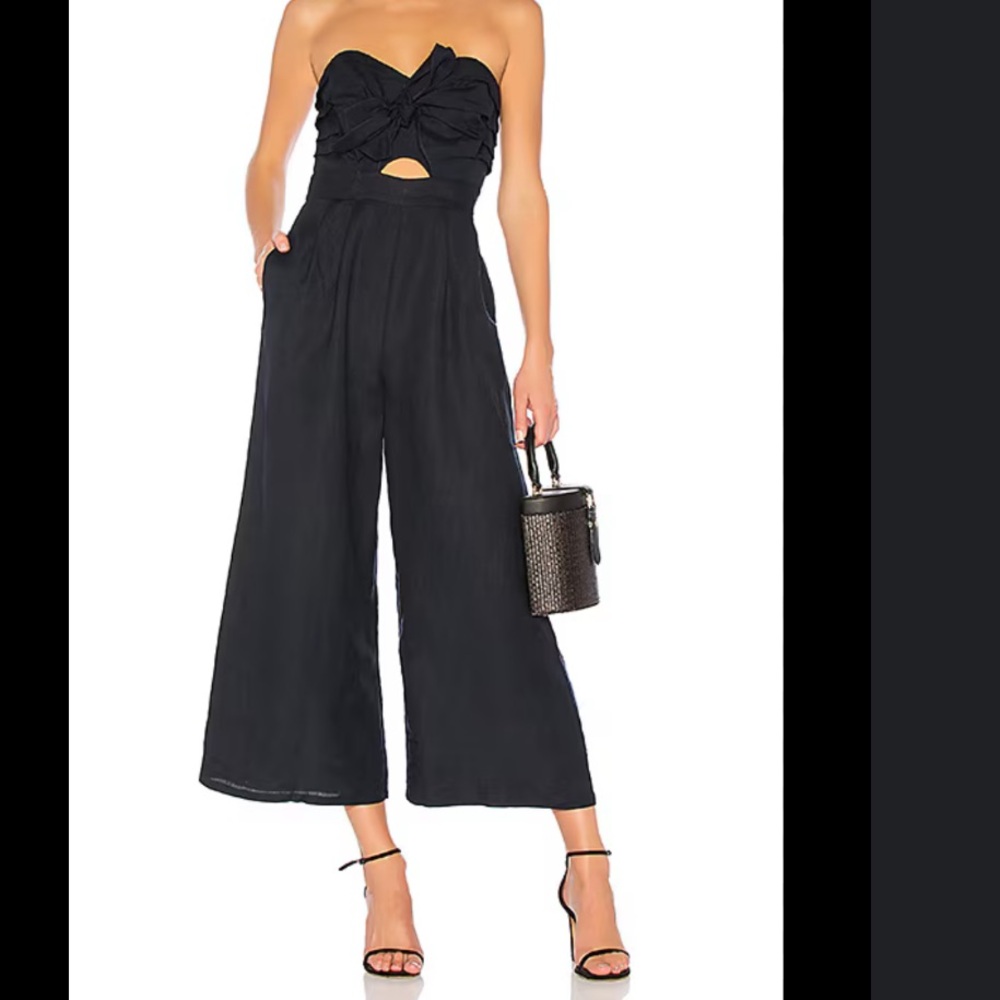 ASTR the label Mara Strapless Jumpsuit Navy Size S